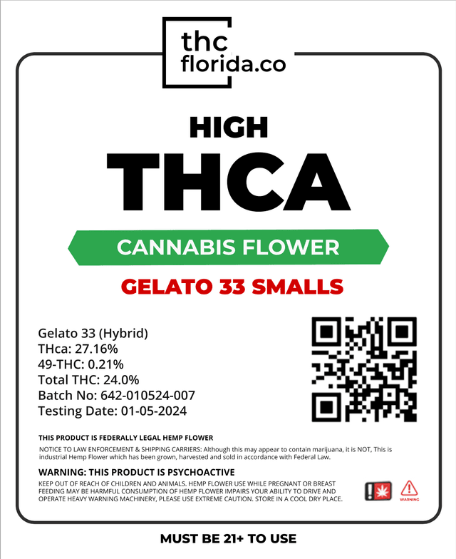 THCA Smalls Flower 28 Grams